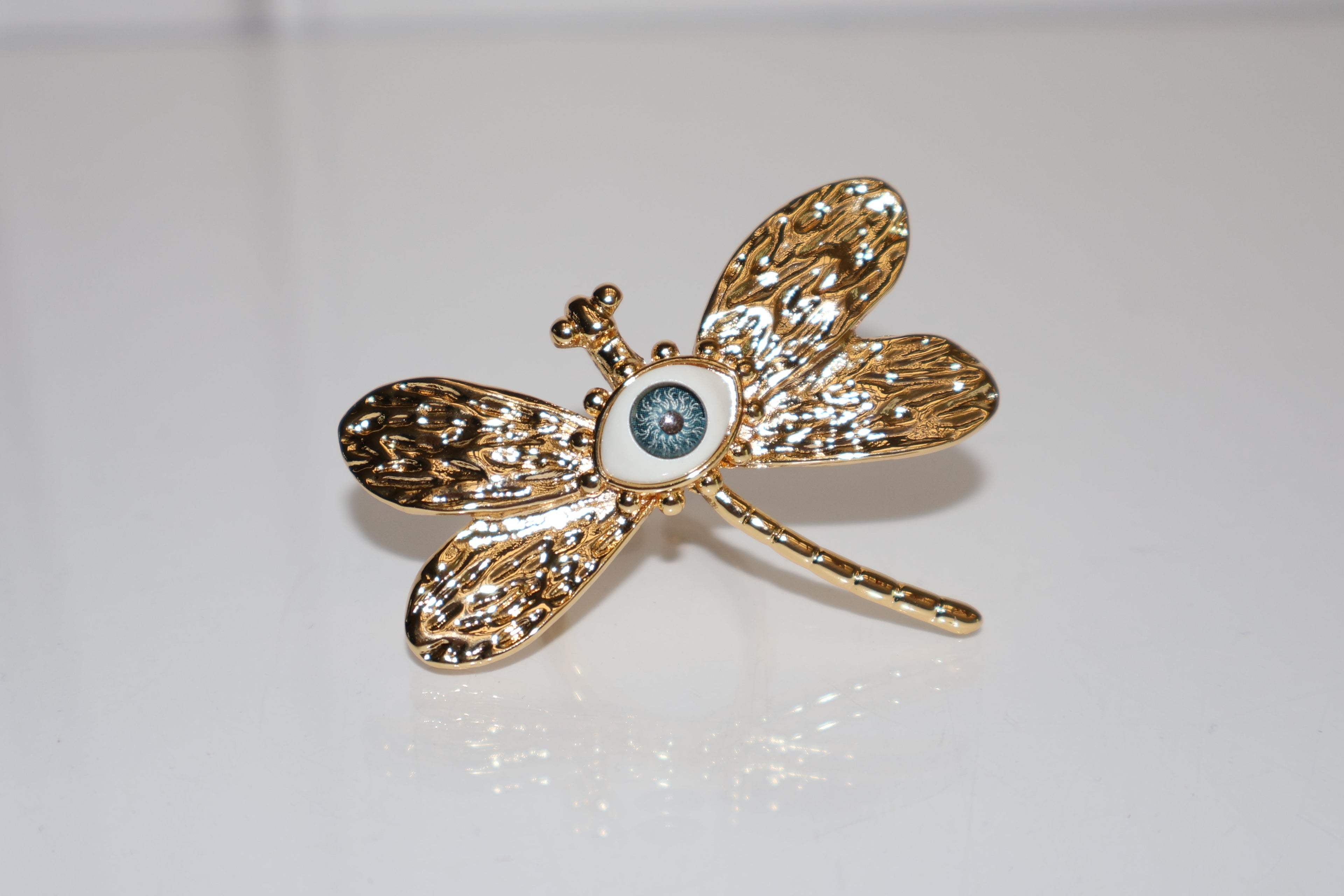 Anillo libélula ojo